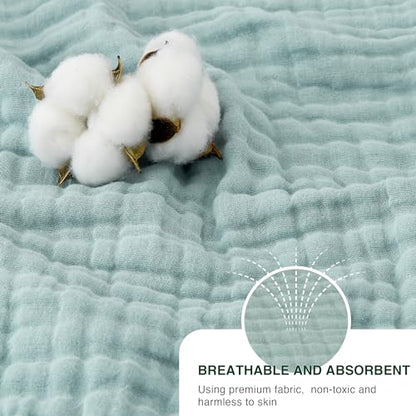 Love's cabin 100% Cotton Muslin Blanket, 6 Layer Lightweight Breathable Gauze King Size Blanket 108 x 90 Inches, Soft Summer Blanket for Bed, Cyan - color: Cyan, size: King(108"x90")