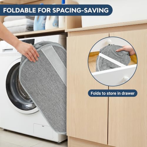100L Collapsible Laundry Baskets, Foldable Dual Handles Laundry Hamper Grey | Lightweight, Easy to Carry, Up and Downstairs, Tear-Proof, Space-saving, for Laundry Room, Bedroom, Bathroom, Travel, Dorm - color: 100L Gray