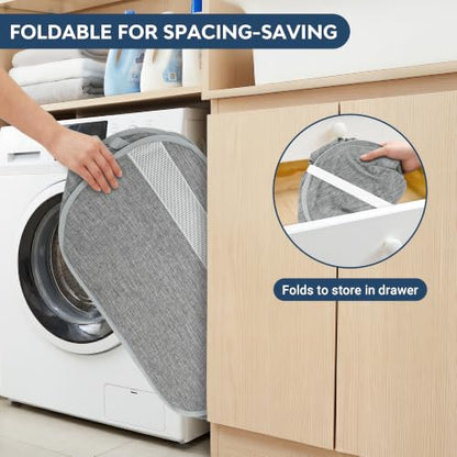 100L Collapsible Laundry Baskets, Foldable Dual Handles Laundry Hamper Grey | Lightweight, Easy to Carry, Up and Downstairs, Tear-Proof, Space-saving, for Laundry Room, Bedroom, Bathroom, Travel, Dorm - color: 100L Gray