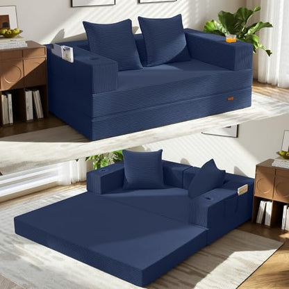 COMAX Futon Sofa Bed, Convertible Sofa Bed, Folding Boneless Couches