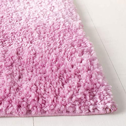 SAFAVIEH August Shag Collection Accent Rug - 2'3" x 4', Pink, Solid Design, Non-Shedding & Easy Care, 1.2-inch Thick Ideal for High Traffic Areas in Entryway, Living Room, Bedroom (AUG900X) - color: Pink, size: 2'3" x 4' (Rectangular)