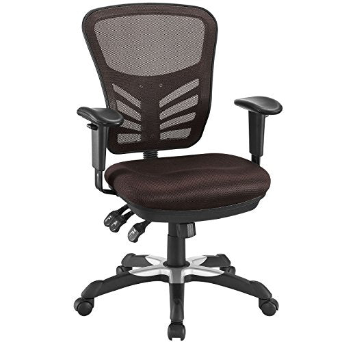 Modway Articulate Ergonomic Mesh Office Chair in Brown - color: Brown