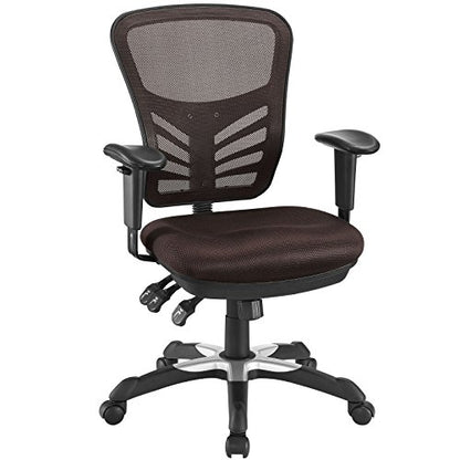 Modway Articulate Ergonomic Mesh Office Chair in Brown - color: Brown