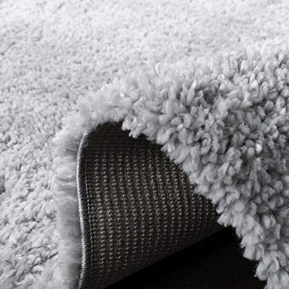 SAFAVIEH August Shag Collection Accent Rug - 2'3" x 4', Silver, Solid Design, Non-Shedding & Easy Care, 1.2-inch Thick Ideal for High Traffic Areas in Entryway, Living Room, Bedroom (AUG900G) - color: Silver, size: 2'3" x 4' (Rectangular)