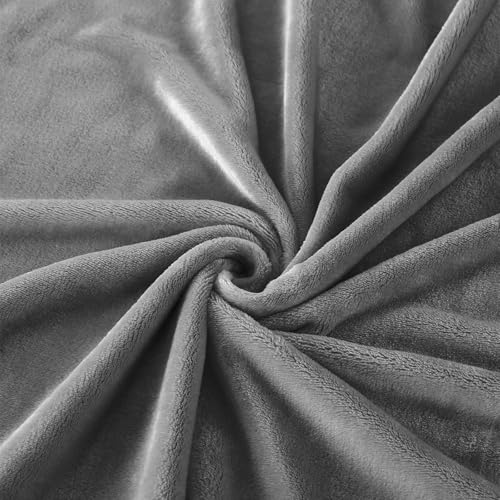 TASTHROW Lightgrey Throw Blanket 50x60 Inches | Soft Plush Cozy Fleece Flannel Throw Blanket, Lightweight Warm Throws for Bed, Couch, Bedroom and Living Room, All Seasons - color: Lightgrey, size: 50"x60"