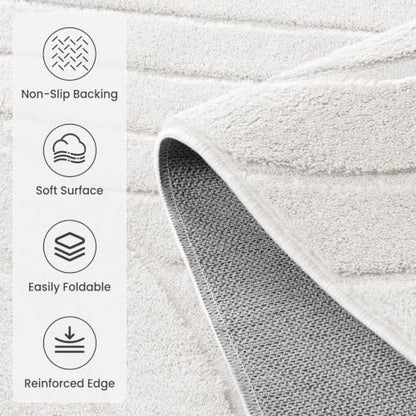 Sour Lemon Area Rugs 9x12 Living Room Bedroom, Modern Washable Rug Cream | Machine Carpet Non-Slip, Soft Large Fluffy Plush Thick, Big, Geometric High-Low Pile Nersy Rug for Kids Dining Room - color: Cream, size: 9' x 12' (Rectangular)