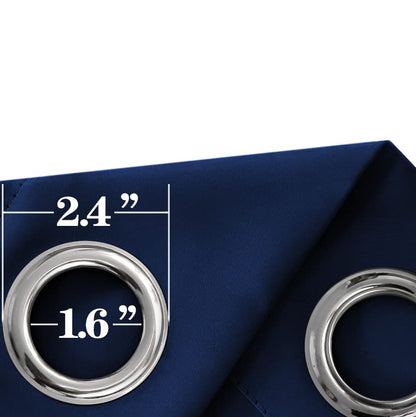 Mrs.Naturall Bathroom Curtains Window,Blackout Kids Curtains for Boys Bedroom,Dark Navy Blue,45 Inch Length,Set of 2 Panels - color: Navy Blue, size: 34"W x 45"L (Pack of 2)