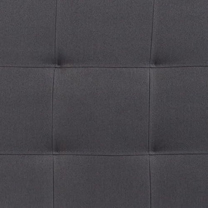 EMMA + OLIVER Dark Gray Queen Quilted Tufted Headboard | Adjustable Bed Rail Slots, Fabric Upholstered - color: Dark Gray, size: Queen
