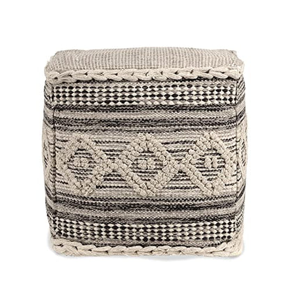 · REDEARTH · Pouf Ottoman with Filler Cube Bean Bag Pouffe - Diamond Virgule - color: Diamond Virgule With Filler