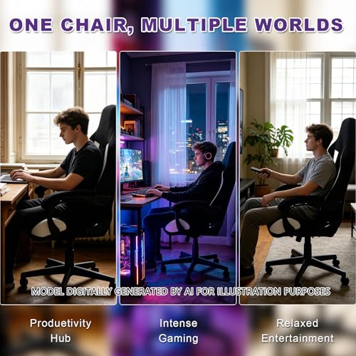 Gaming Chair Covers Only,Stretchable Fit Thick Breathable Mesh | Cat Scratch Proof,Scratch Resistant,Soft,Gaming Chair Seat Cover with 2Pcs Armrest Slipcovers(Black-white,Style 1) - color: Black-white, size: Style 1