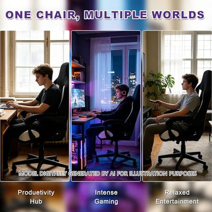 Gaming Chair Covers Only,Stretchable Fit Thick Breathable Mesh | Cat Scratch Proof,Scratch Resistant,Soft,Gaming Chair Seat Cover with 2Pcs Armrest Slipcovers(Black-white,Style 1) - color: Black-white, size: Style 1