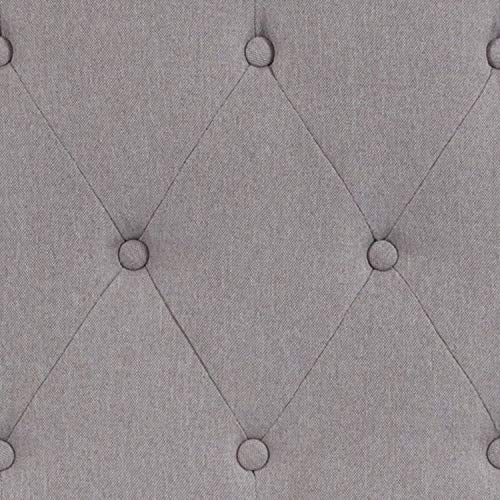 EMMA + OLIVER Arched Button Tufted Queen Size Headboard in Light Gray Fabric - color: Light Gray, size: Queen