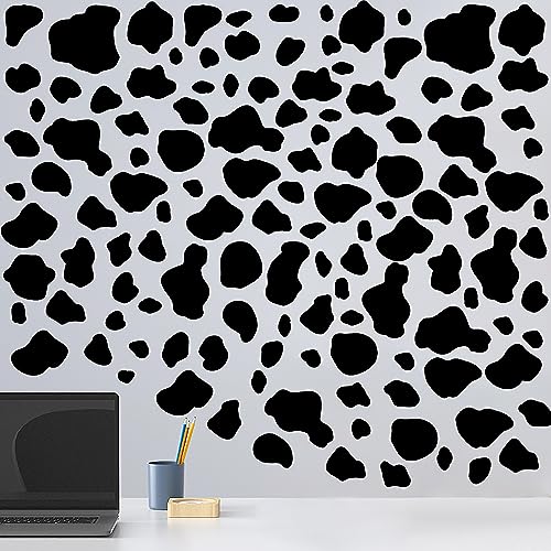 AOWDIAO 280 Pieces Cow Print Stickers Peel and Stick Vinyl Decals for Wall, Car, Laptop, Water Bottle & Home Decor - style: Cow Print