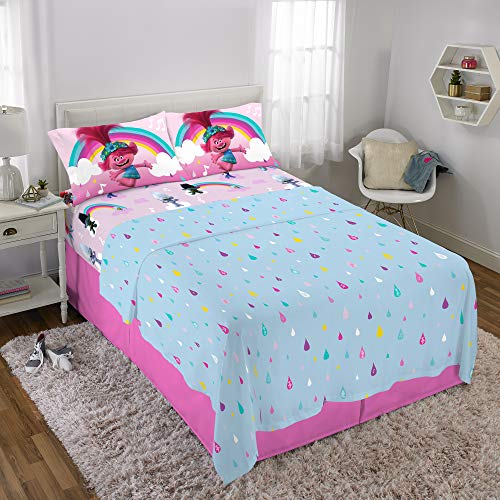 Franco Kids Bedding Super Soft Sheet Set, Full, Trolls World Tour - color: Trolls World Tour, size: Full