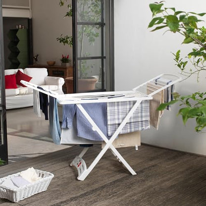 Vileda Clothes Airer, White, 55 x 18 x 126 cm - size: 55 x 18 x 126 cm