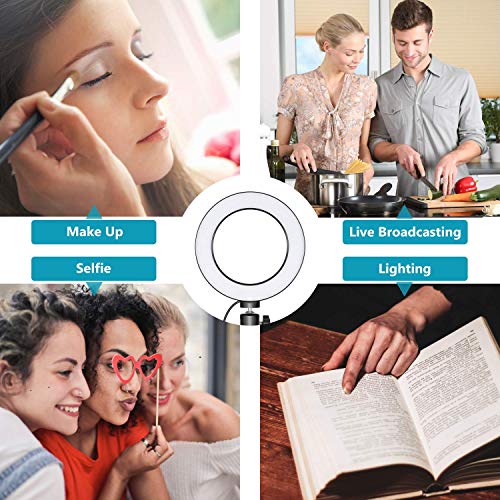 Wall Mount Light, 6'' USB Ring Light with Wall Swivel Mount for YouTube Task Craft Architect Drafting Repair Makeup- Acetaken
