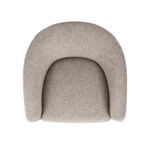 HomePop 360° Swivel Barrel Accent Chair - Midtone Gray Fabric - color: Midtone Gray