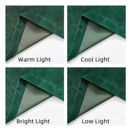 Joydeco Dark Green Velvet Curtains 63 inch Length 2 Panels Burg Set, Luxury Rod Pocket Thermal Insulated Window Blackout Curtain, Room Darkening Drapes for Living Dining Room Bedroom Privacy - color: Rod Pocket | Dark Green, size: 52"W x 63"L (Pack of 2)