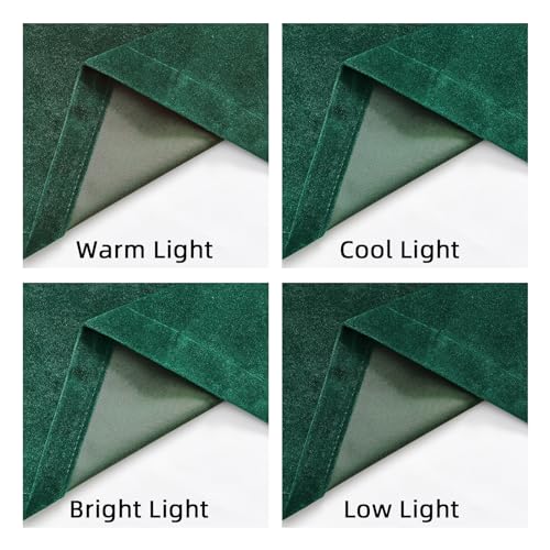 Joydeco Dark Green Velvet Curtains 63 Inches Long, Luxury Grommet Blackout Curtain 2 Panels, Thermal Insulated Privacy Room Darkening Window Drapes for Bedroom Living Room Home Theatre (52Wx63L) - color: *Grommet | Dark Green, size: 52"W x 63"L (Pack of 2
