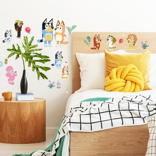 RoomMates Bluey Family and Friends Peel and Stick Wall Decals, RMK5457SCS - style: Family and Friends