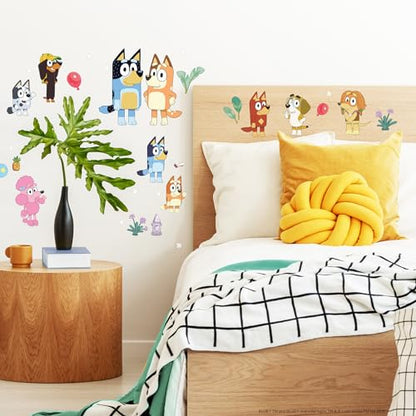 RoomMates Bluey Family and Friends Peel and Stick Wall Decals, RMK5457SCS - style: Family and Friends
