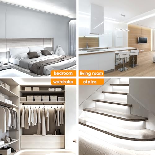 COB LED Strip Lights 6.6FT,6000K 5V USB Powered Dimmable White | Flexible Light Strip TV LED Backlights，8mm Width LED Rope Lights with App Control for Living Room,Kitchen，Shelf, Cabinet - color: White, size: 6.6ft