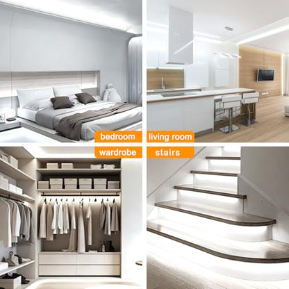 COB LED Strip Lights 6.6FT,6000K 5V USB Powered Dimmable White | Flexible Light Strip TV LED Backlights，8mm Width LED Rope Lights with App Control for Living Room,Kitchen，Shelf, Cabinet - color: White, size: 6.6ft