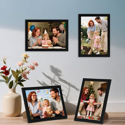 Giftgarden 5x7 Picture Frame Black Set of 16, Lightweight 5 by 7 Photo Frames Bulk for Family, Office, Living room Wall Hanging and Tabletop Display - color: Black*16, size: 5x7