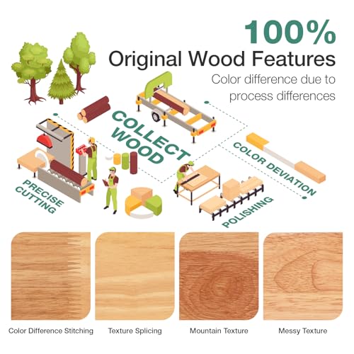 Novilla 12 Inch Queen Bed Frame with Headboard Bed Frame Queen Size Solid Wooden Bed Frame Foundation with Wood Slat Support, No Box Spring Needed, Easy Assembly, Natural Grain Wood