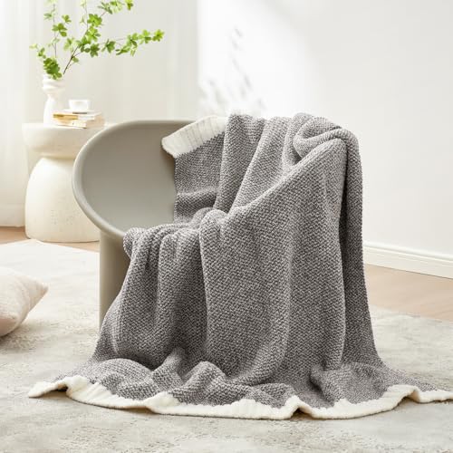Snuggle Sac Grey Throw, Super Soft Warm Oversized Fuzzy Plush Blanket, Dark Grey, 50x70 inches - color: Heather Dark Grey, size: Throw-XL (50"x70")