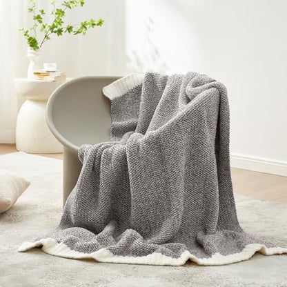 Snuggle Sac Grey Throw, Super Soft Warm Oversized Fuzzy Plush Blanket, Dark Grey, 50x70 inches - color: Heather Dark Grey, size: Throw-XL (50"x70")