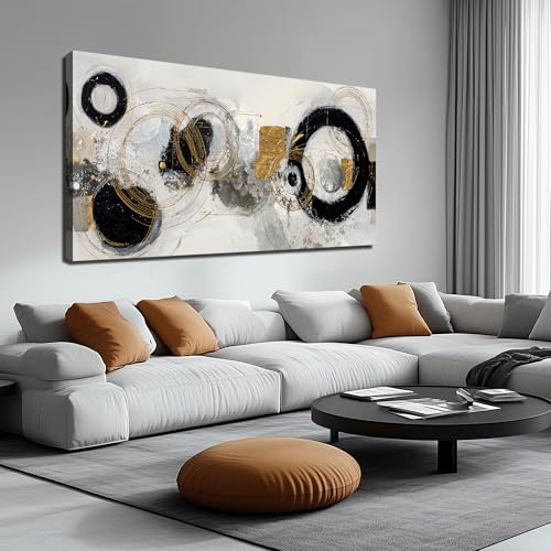 Black White and Gold Prints Wall Decor for Bedroom Abstract Poster Wall Art for Office Large Wall Art for Living Room Size 29 x 58 Inch - color: Black White and Gold, size: 58"L x 29"W