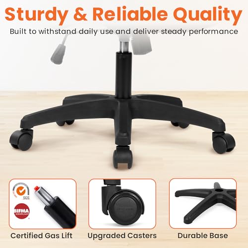 NEO CHAIR Office Desk Chair with Ergonomic High Back Mesh Headrest, Black | Adjustable Headrest and Lumbar Support with Flip-Up Armrests Designed for Extended Sitting Comfort While Saving Space - color: Black