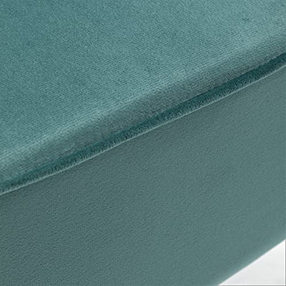 Container Furniture Direct Modern Velvet Accent Chair for Living Room, Bedroom, or Entryway, Stylish and Comfortable Armless Design with Metal Legs, Teal - color: Teal