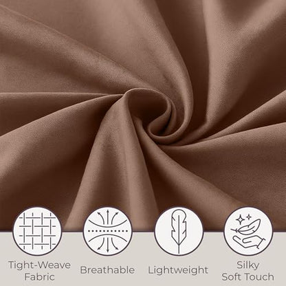 Brushed Microfiber Sheet Set- 3 Piece Bed Linens-Fitted & Flat Sheets.(Twin, Brown) - color: Brown, size: Twin
