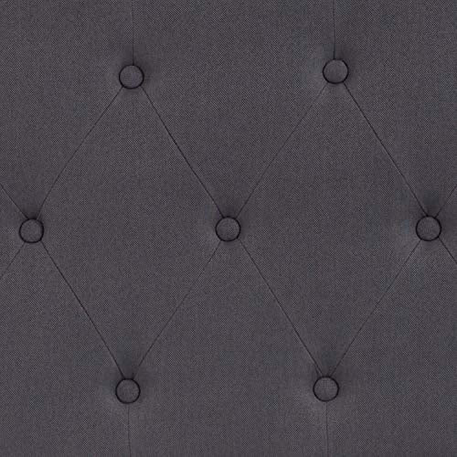 EMMA + OLIVER Tufted Upholstered Full Size Headboard in Dark Gray Fabric - color: Dark Gray, size: Full