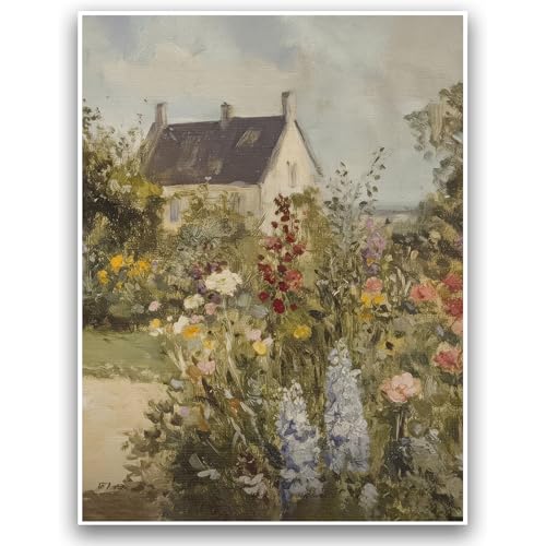 Landscape Print Floral Garden Antique Botanical Posters 16x12 Inch UnFramed Vintage Floral Garden Print for Living Room Bedroom and Office With Vintage Nature Style and Antique Botanical Details - color: ViewArt-2 UnFramed, size: 16"L x 12"W