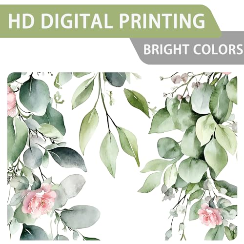 Green Botanical Eucalyptus Blackout Curtains, 2 Panels 42x84 Inch | Green Leaves and Pink Flower Butterfly Bird Design Nature Plant Botanical Room Darkening Curtains for Bedroom - color: Pink, size: 42"W x 84"L (Pack of 2)