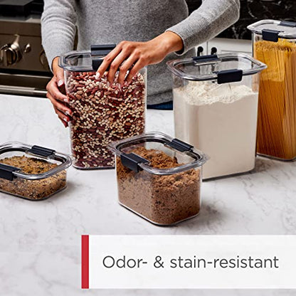 Rubbermaid Brilliance 14-Piece Food Storage Container Set with Scoops Airtight BPA-Free for Kitchen and Pantry Organization - size: Assorted Sizes (28-Piece)