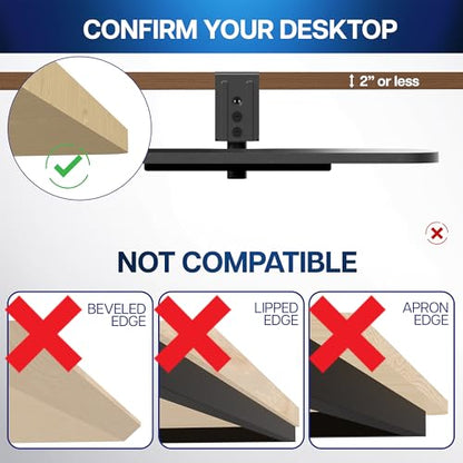 VIVO Clamp-on 23 x 10 inch Rotating Computer Keyboard and Mouse Tray, Extra Sturdy Desk Swivel Clamp, Ergonomic Typing, Black, MOUNT-KB04CB