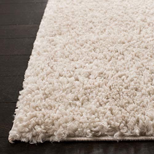 SAFAVIEH August Shag Collection Accent Rug - 2'3" x 4', Beige, Solid Design, Non-Shedding & Easy Care, 1.2-inch Thick Ideal for High Traffic Areas in Entryway, Living Room, Bedroom (AUG900D) - color: Beige, size: 2'3" x 4' (Rectangular)