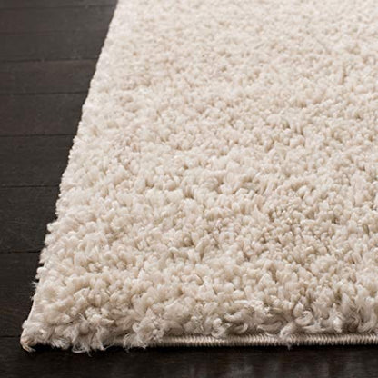 SAFAVIEH August Shag Collection Accent Rug - 2'3" x 4', Beige, Solid Design, Non-Shedding & Easy Care, 1.2-inch Thick Ideal for High Traffic Areas in Entryway, Living Room, Bedroom (AUG900D) - color: Beige, size: 2'3" x 4' (Rectangular)