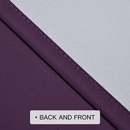 COSVIYA Grommet Room Darkening Ombre Purple Curtains W42xL54 inch | Purple and Greyish White Gradient Drapes, Light Blocking,Insulated Thermal Window Curtains for Bedroom/Living Room,2 Panels - color: Purple to Grayish White, size: 42"W x 54"L (Pack of 2)