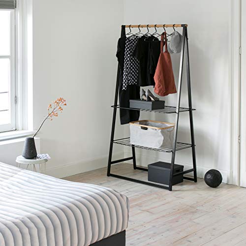 Brabantia - Linn Clothes Rack - Multi-Functional - Space Saver - Adjustable Shelves - Wardrobe Hanging - Drying Rack - Freestanding - Stable - Black - Large - color: Black, size: Large
