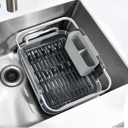 OXO Good Grips Extendable Over-The-Sink Aluminum Drying Dish Rack - size: One Size
