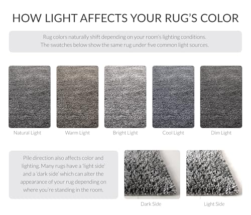 SAFAVIEH August Shag Collection Accent Rug - 2'3" x 4', Grey, Solid Design, Non-Shedding & Easy Care, 1.2-inch Thick Ideal for High Traffic Areas in Entryway, Living Room, Bedroom (AUG900F) - color: Grey, size: 2'3" x 4' (Rectangular)