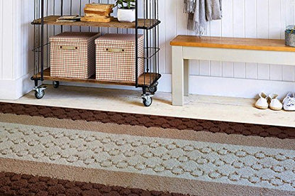BestHomeCustomCustom Size Hallway Runner Rug Brown Color 31 inch Wide Select Your Length Non-Slip (Skid Resistance) Rubber Backing 3 feet x 31 inch - color: Chain Brown, size: 2'7" x 3' (Runner)