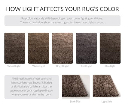 SAFAVIEH August Shag Collection 3' Round Brown AUG900T Solid 1.2-inch Thick Area Rug - color: Brown, size: 3' (Round)