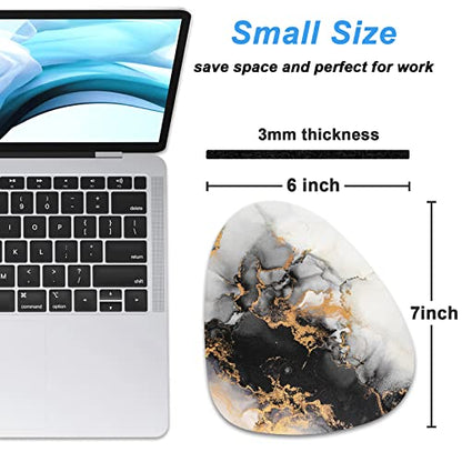 Rimilak Small Mouse Pad 6 x 7 Inch, Irregular Mini Mouse Pad with Non-Slip Rubber Base, Waterproof Compact Mouse Mat for Laptop Computer Wireless Mouse Keyboard Home Office Travel, Gray Marble - color: Gray Gradient Marble, size: 7L x 6W inches