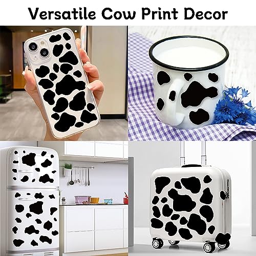 AOWDIAO 280 Pieces Cow Print Stickers Peel and Stick Vinyl Decals for Wall, Car, Laptop, Water Bottle & Home Decor - style: Cow Print